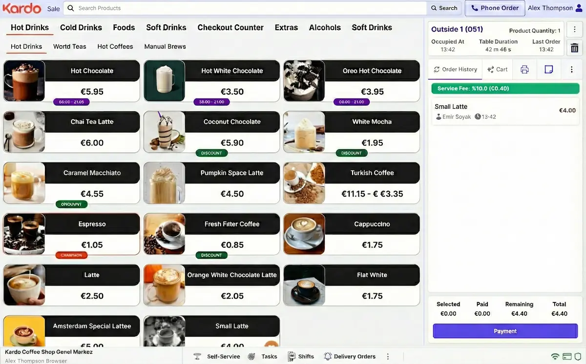 Kardo Web POS Dashboard